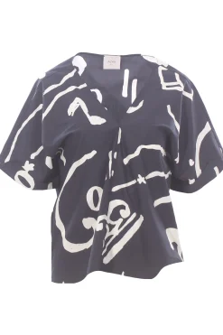 Blusa printed in cotone stampato