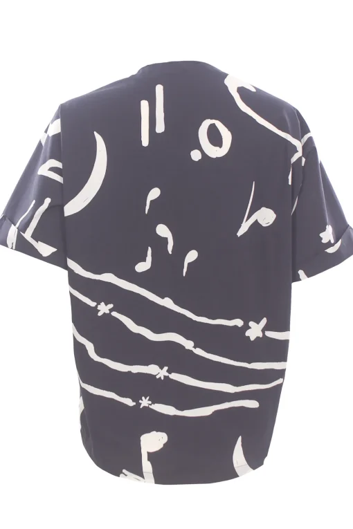 Blusa printed in cotone stampato