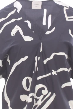 Blusa printed in cotone stampato
