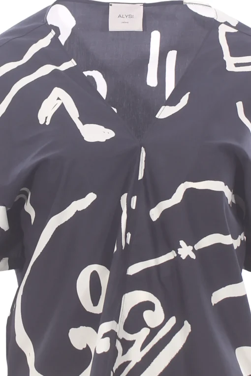 Blusa printed in cotone stampato