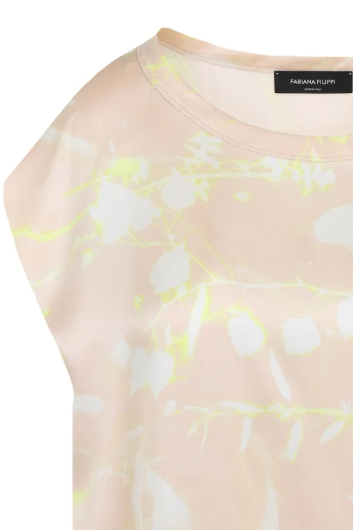 Blusa stampa tilia in seta