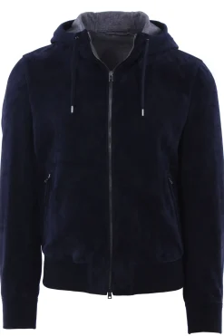 Bomber in suede con interno in cashemere e seta