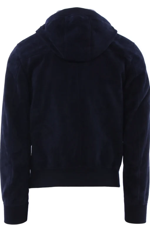 Bomber in suede con interno in cashemere e seta