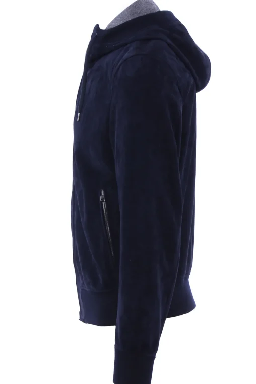 Bomber in suede con interno in cashemere e seta