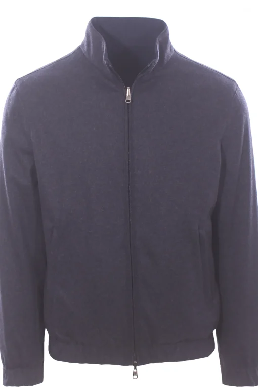 bomber reversibile in tecno cashmere e nylon