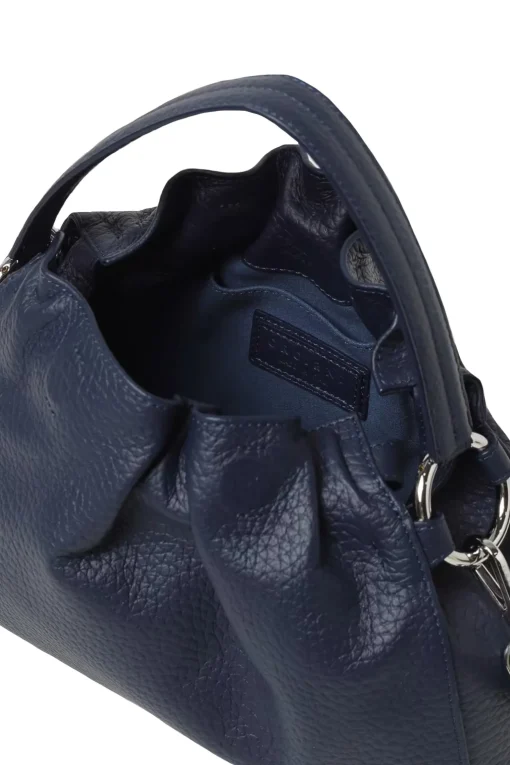 Borsa a mano puffy soft in pelle con tracolla
