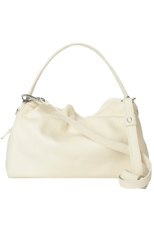 Borsa a mano puffy soft in pelle con tracolla