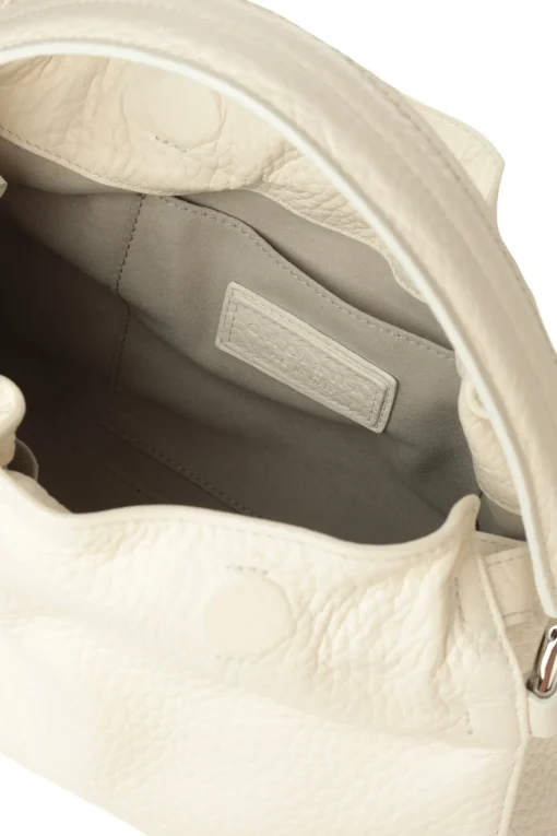 Borsa a mano puffy soft in pelle con tracolla
