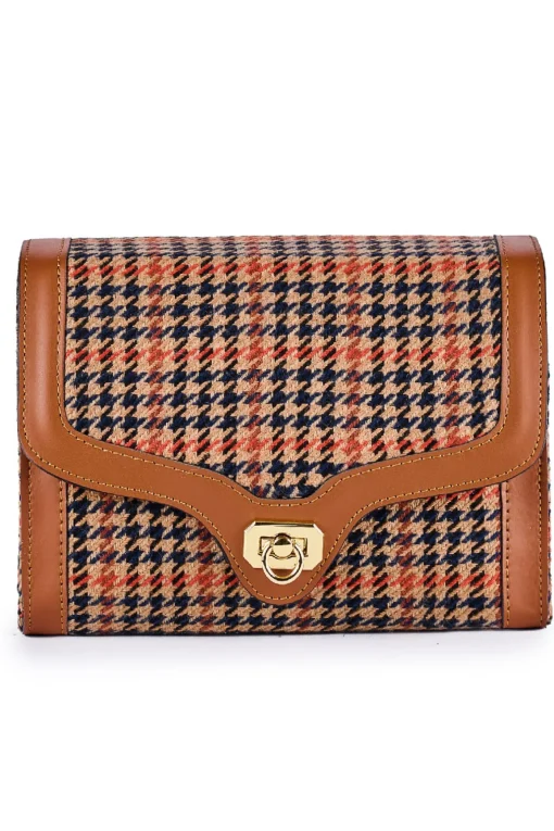 Borsa a spalla in lana jacquard