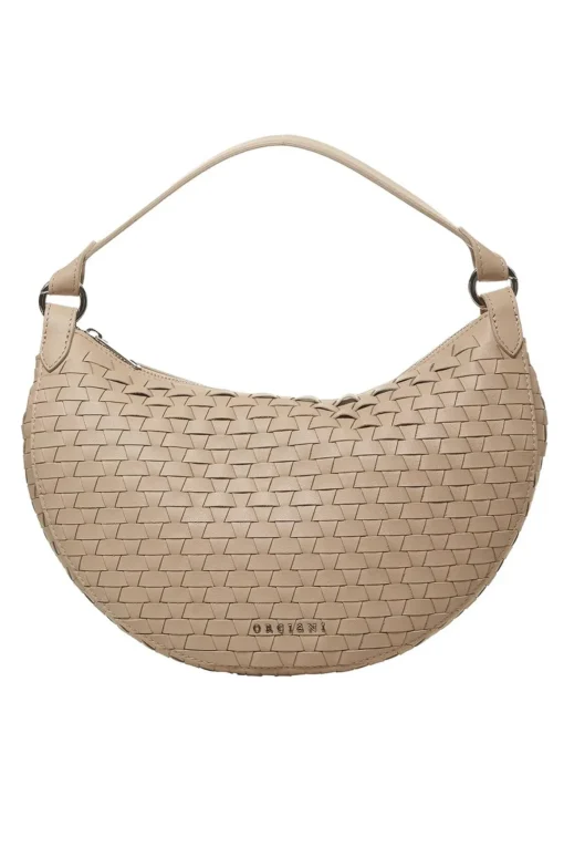Borsa dumpling nappa woven large in pelle intrecciata