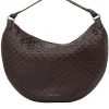 Borsa dumpling nappa woven large in pelle intrecciata