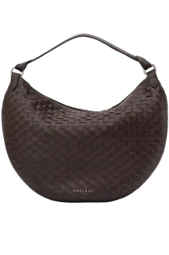 Borsa dumpling nappa woven large in pelle intrecciata
