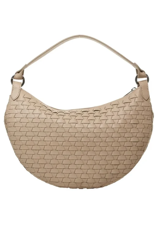 Borsa dumpling nappa woven large in pelle intrecciata