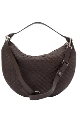 Borsa dumpling nappa woven large in pelle intrecciata