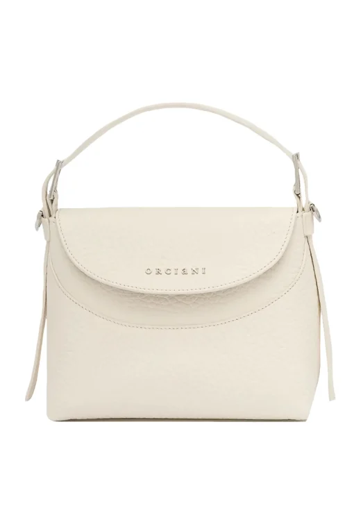 borsa nana small soft in pelle martellata con tracolla