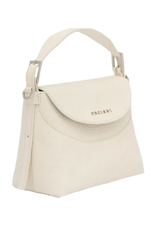 borsa nana small soft in pelle martellata con tracolla