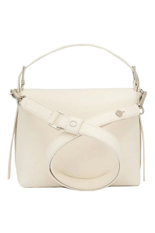 borsa nana small soft in pelle martellata con tracolla
