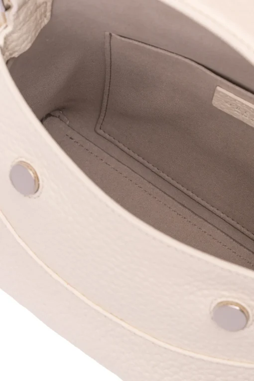 borsa nana small soft in pelle martellata con tracolla