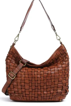 Borsa shopping edera in pelle di vacchetta intrecciata
