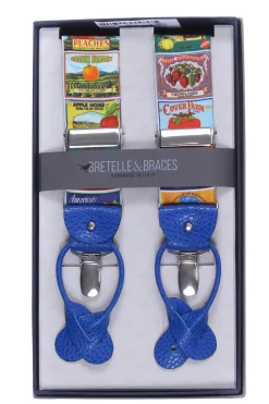 Bretelle in cotone stampa cartelli