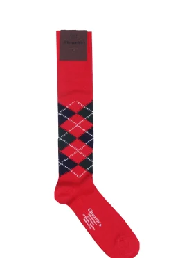 Calze disegno argyle in cashmere e viscosa