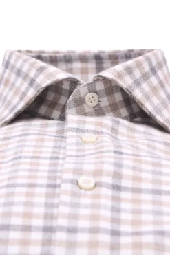 camicia a quadretti in flanella di cotone