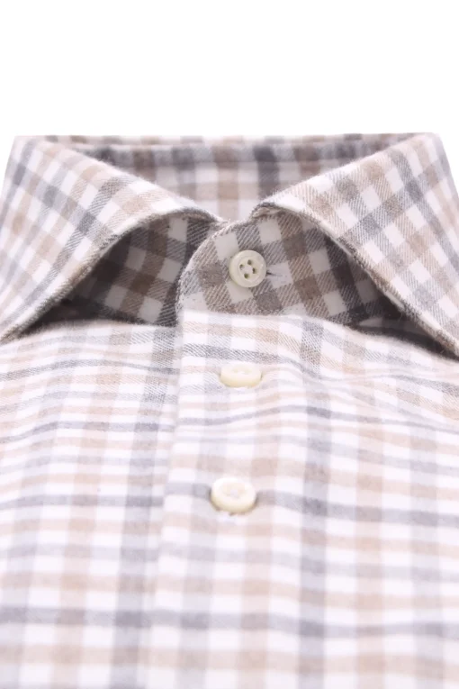 camicia a quadretti in flanella di cotone