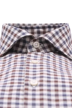 camicia a quadretti in flanella di cotone