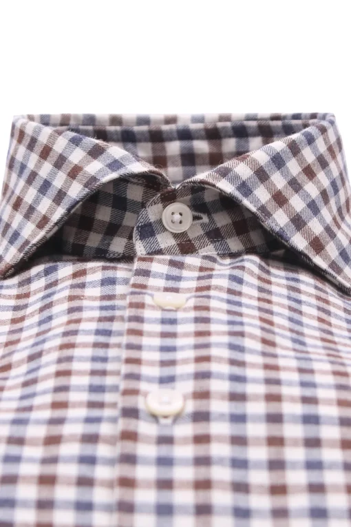 camicia a quadretti in flanella di cotone