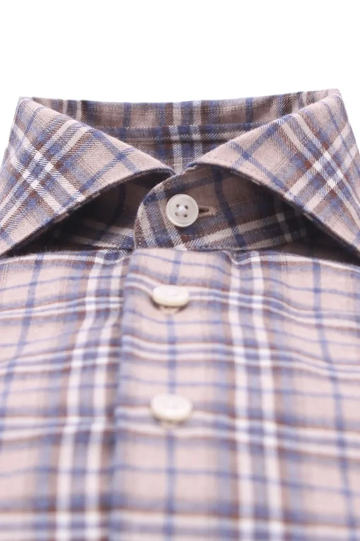 camicia a quadretti in flanella di cotone