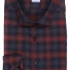 Camicia a quadri in flanella leggera melange