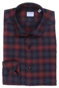 Camicia a quadri in flanella leggera melange