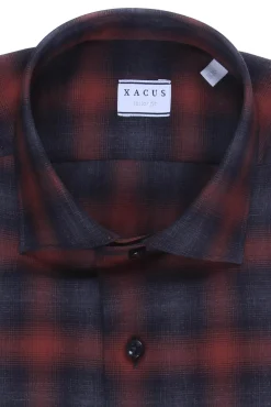 Camicia a quadri in flanella leggera melange