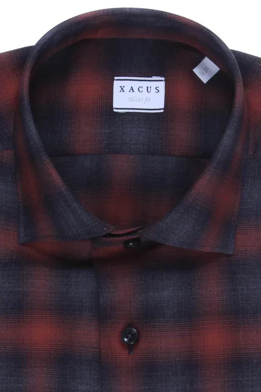 Camicia a quadri in flanella leggera melange