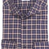 camicia a quadri in twill di cotone