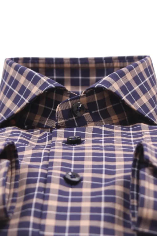 camicia a quadri in twill di cotone