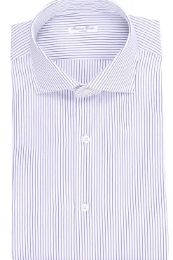 camicia a righe in cotone
