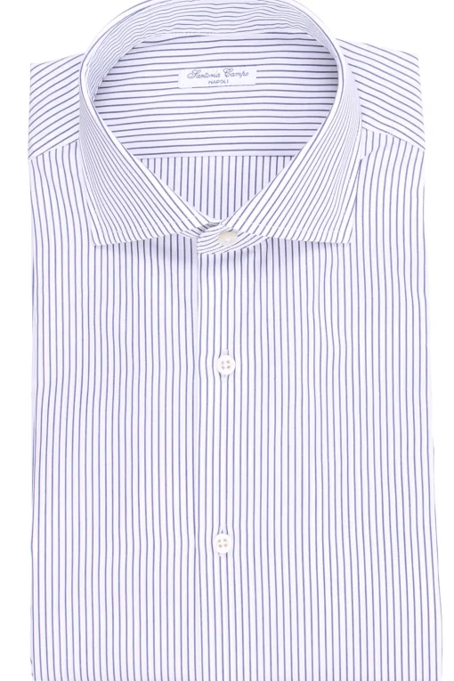 camicia a righe in cotone