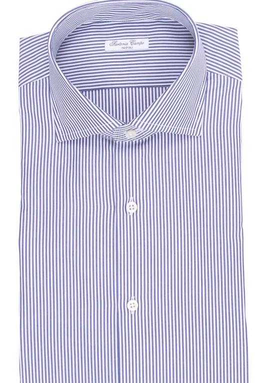 camicia a righe in cotone