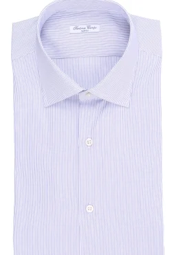 camicia a righe in cotone