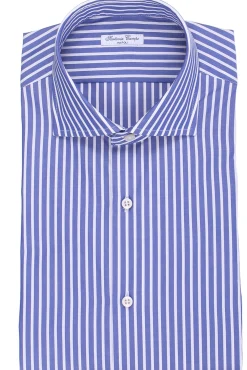 camicia a righe in cotone