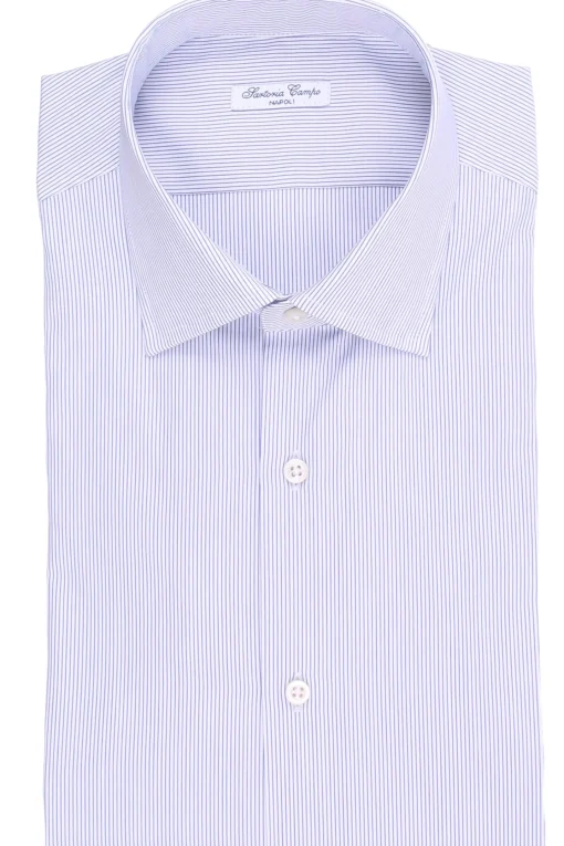 camicia a righe in cotone