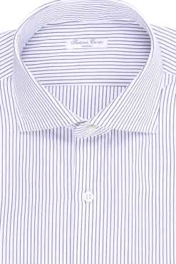 camicia a righe in cotone