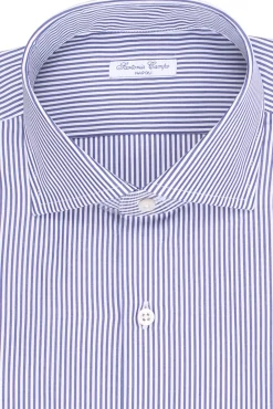 camicia a righe in cotone