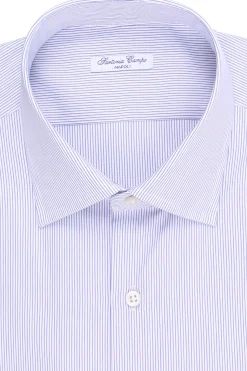 camicia a righe in cotone