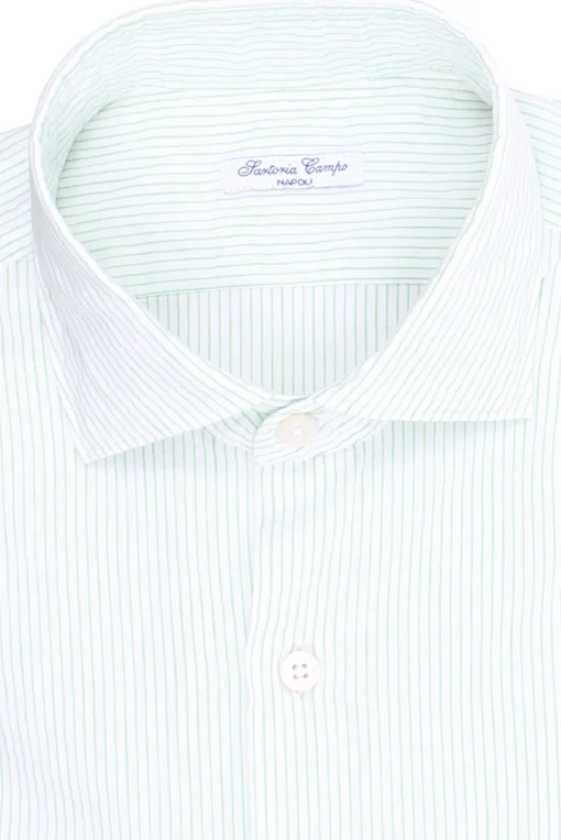 camicia a righe in cotone seersucker