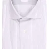 camicia a righe in flanella di cotone e lyocell