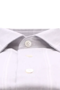 camicia a righe in flanella di cotone e lyocell