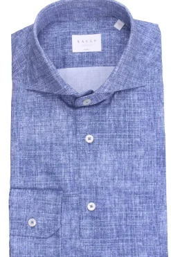 camicia active effetto denim in jersey tecnico