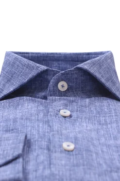 camicia active effetto denim in jersey tecnico
